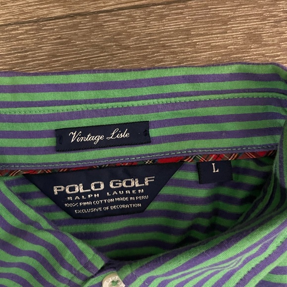 Polo golf strip shirt - Picture 2 of 4